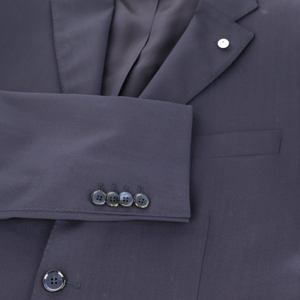 LUBIAM 1911 Wool Single Breasted Notch Suit NAVY - Henry Bucks