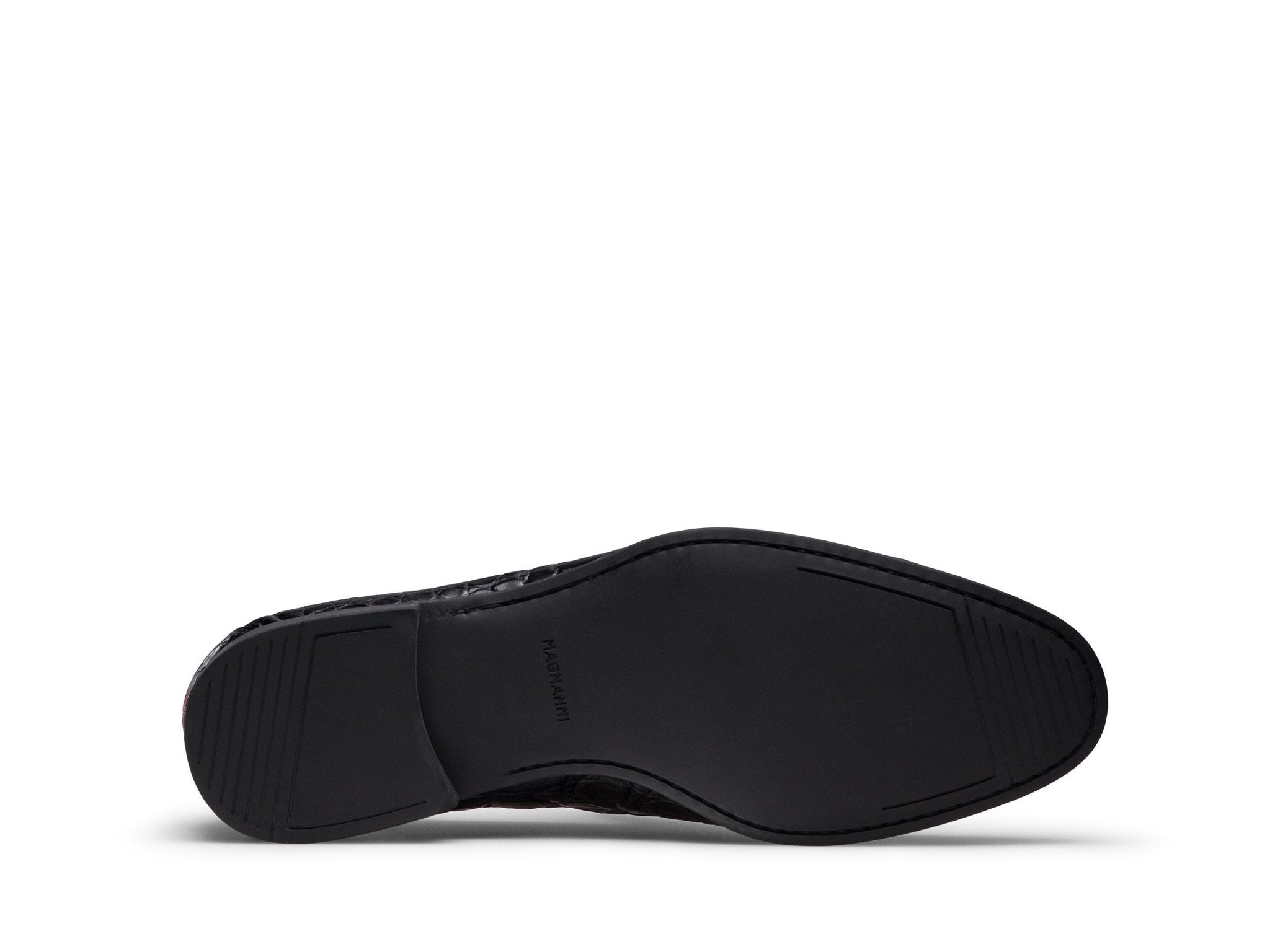 MAGNANNI Croc Leather Shoes BLACK - Henry Bucks