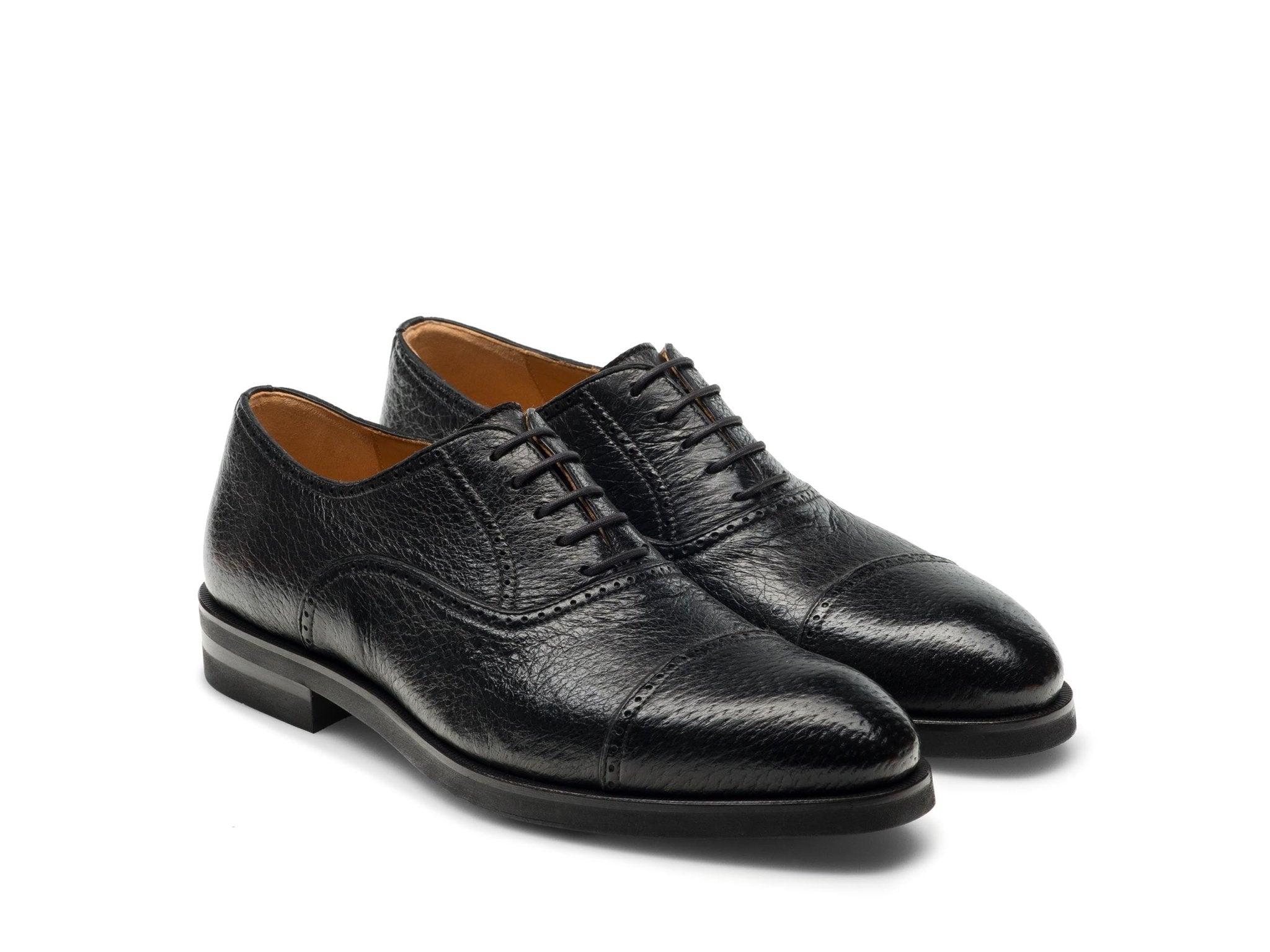 MAGNANNI Leather Lace Up Shoes BLACK - Henry Bucks