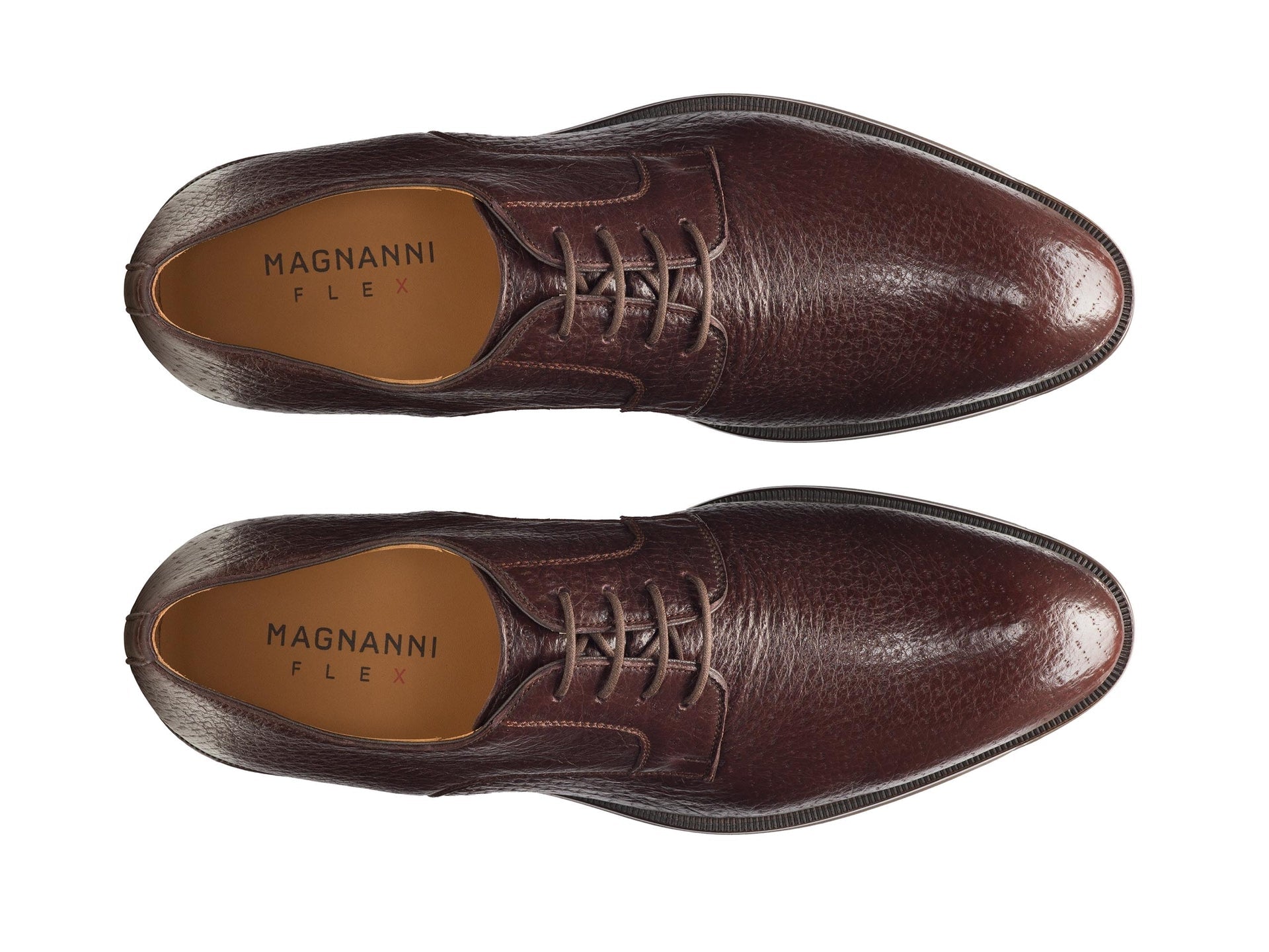 MAGNANNI Leather Lace Up Shoes BROWN - Henry Bucks