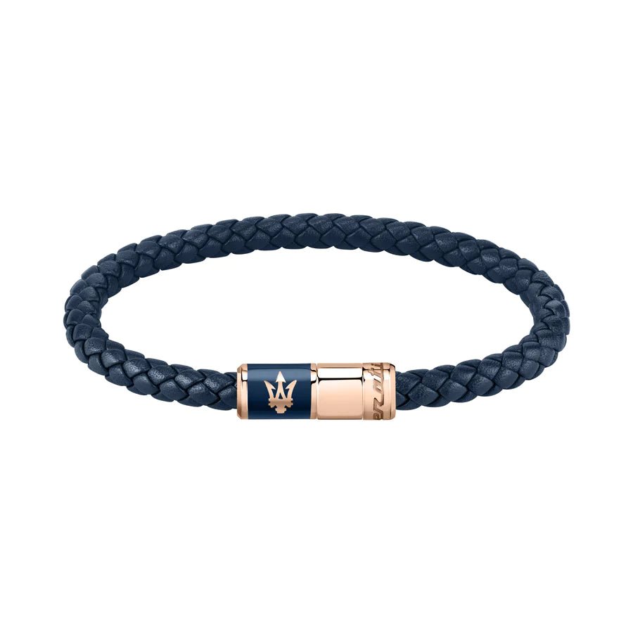 MASERATI Braided Bracelet BLUE - Henry BucksFASHION ACCESSORIES69SS230018 - BLUE