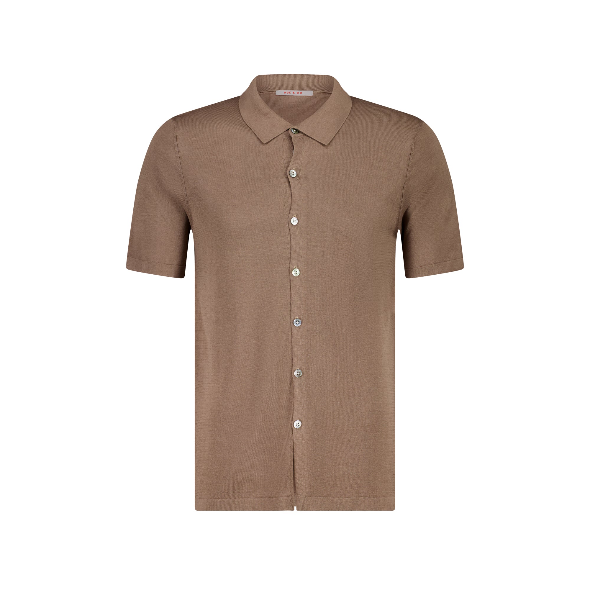 MCKINNON Button Down Silk Shirt BROWN - Henry BucksShirts61SS230015 - BROWN - M