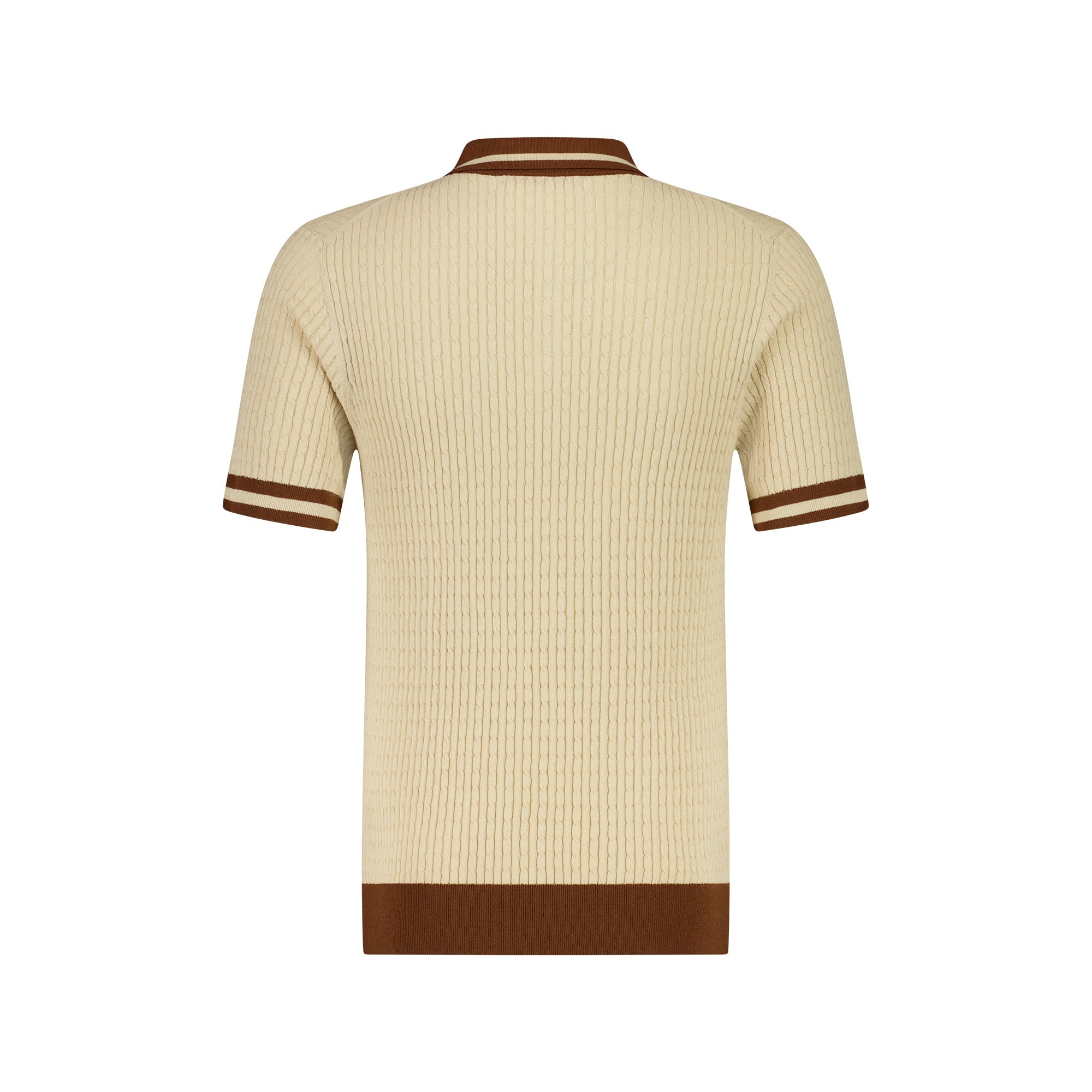 MCKINNON Buttoned Contrast Shirt BEIGE/BROWN - Henry BucksPolo61SS230013 - BGEBRN - M