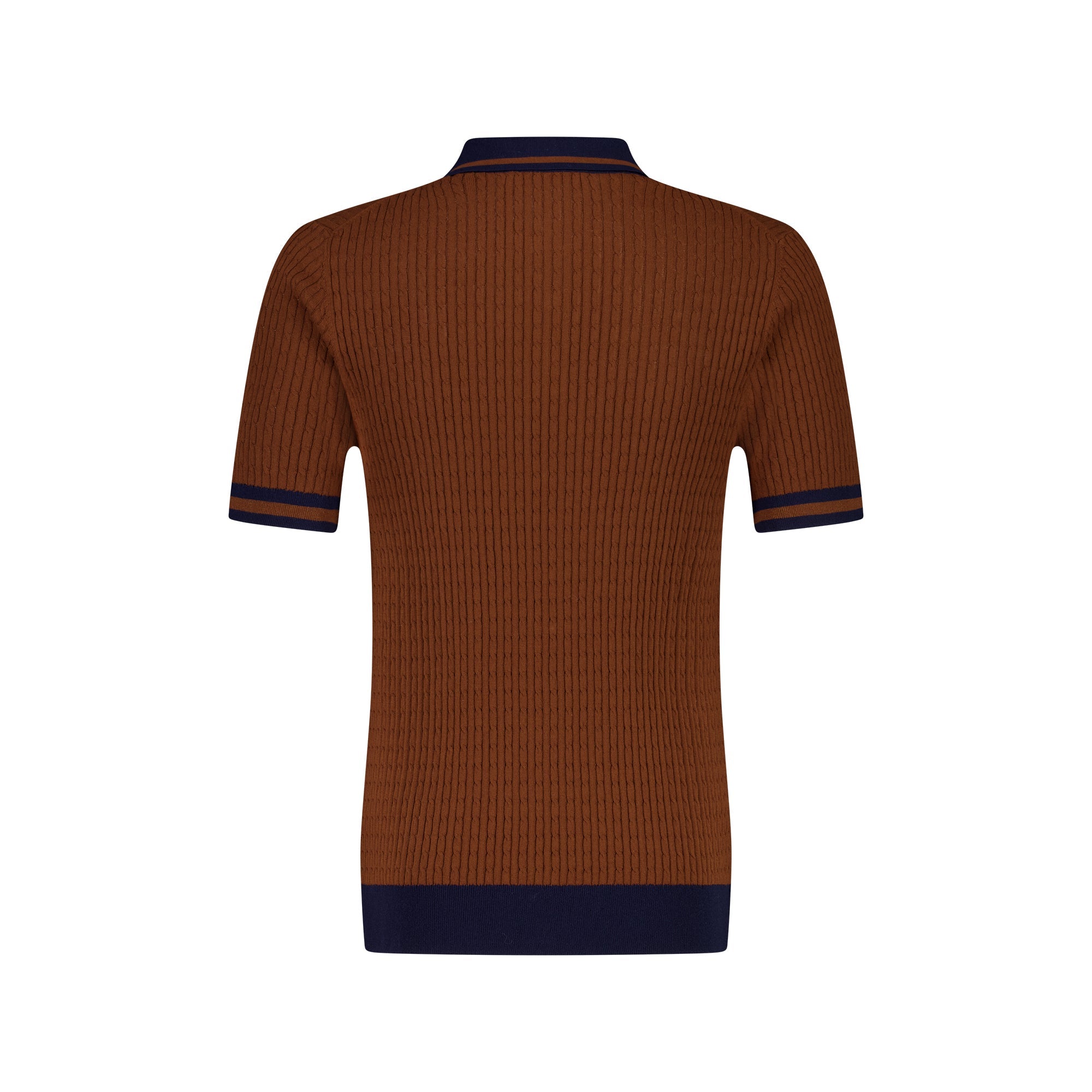 MCKINNON Buttoned Contrast Shirt BROWN/NAVY - Henry BucksPolo61SS230013 - BRNNVY - M