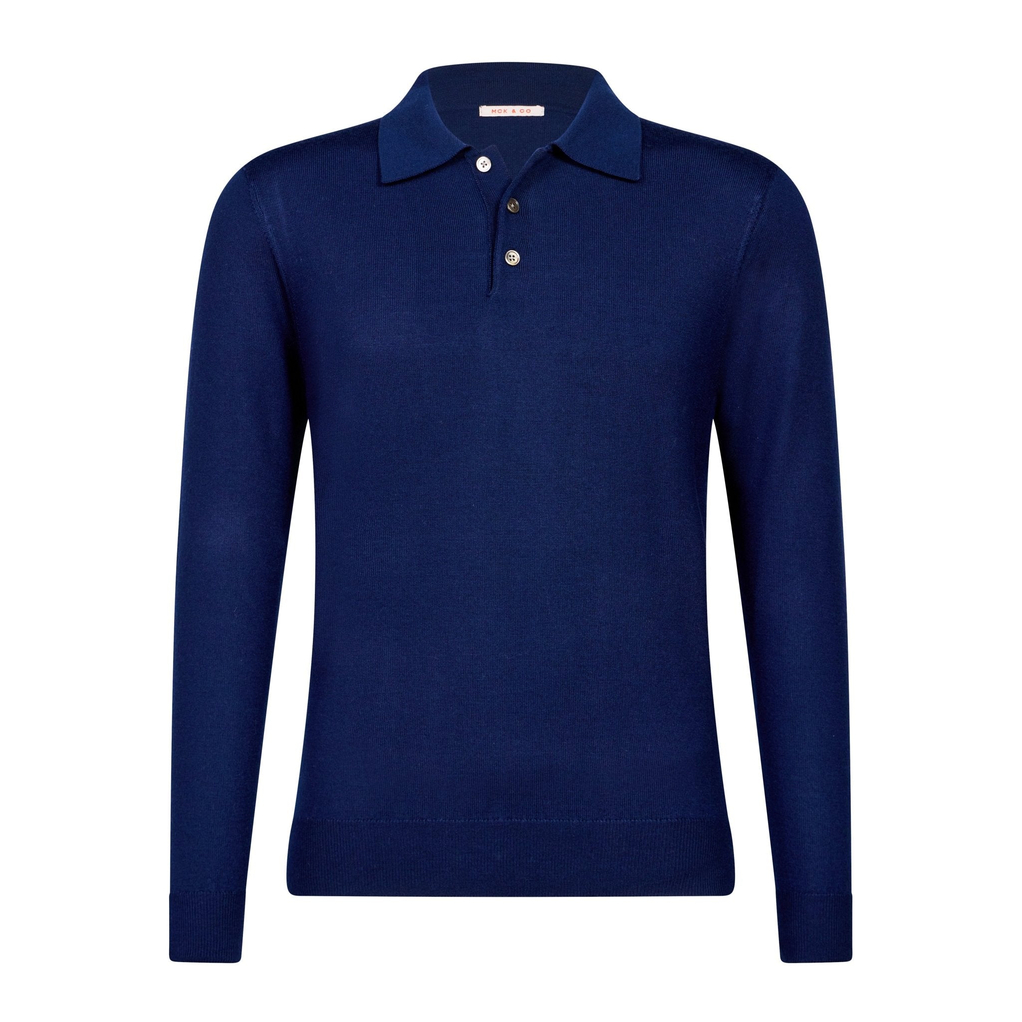 McKINNON & CO 3 Button Merino Polo NAVY - Henry BucksKnitwear61AW240025 - NAVY - SM