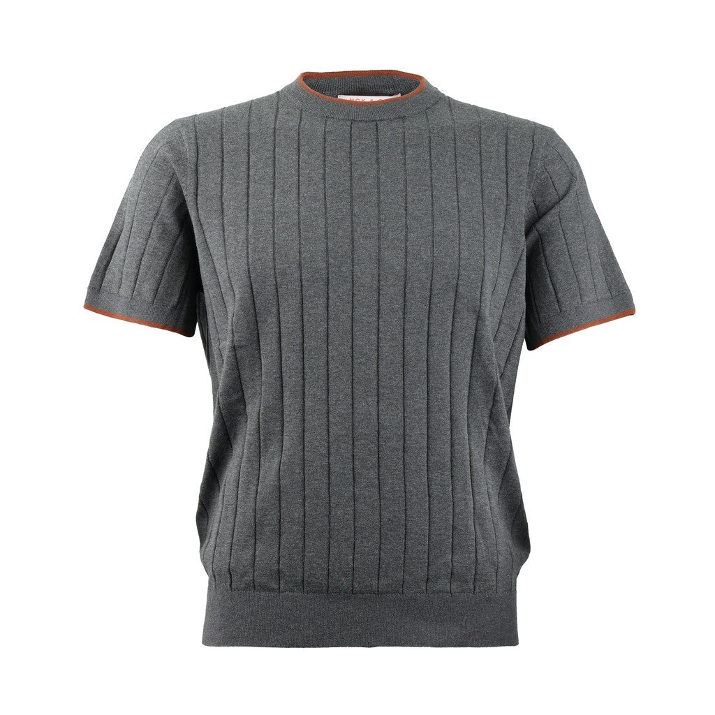 MCKINNON & CO Cotton Crew Neck T-Shirt CHARCOAL - Henry Bucks