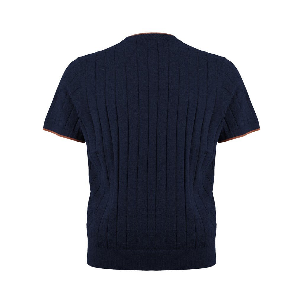 MCKINNON & CO Cotton Crew Neck T-Shirt NAVY - Henry Bucks