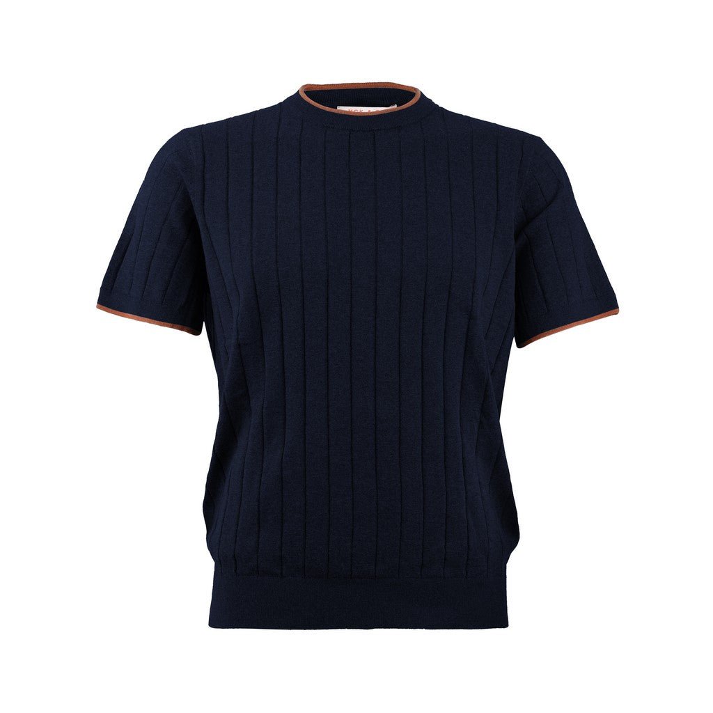 MCKINNON & CO Cotton Crew Neck T-Shirt NAVY - Henry Bucks