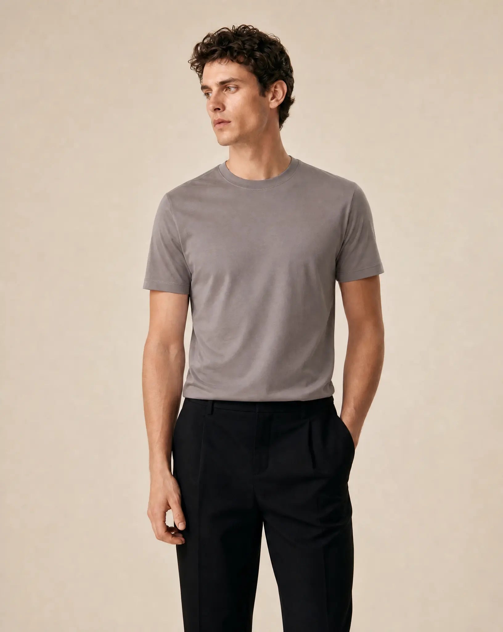 MCKINNON & CO Hamilton Cotton Short Sleeve T-Shirt GREY - Henry Bucks