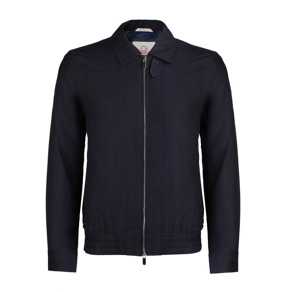 McKINNON & CO Herringbone Casual Jacket NAVY - Henry Bucks