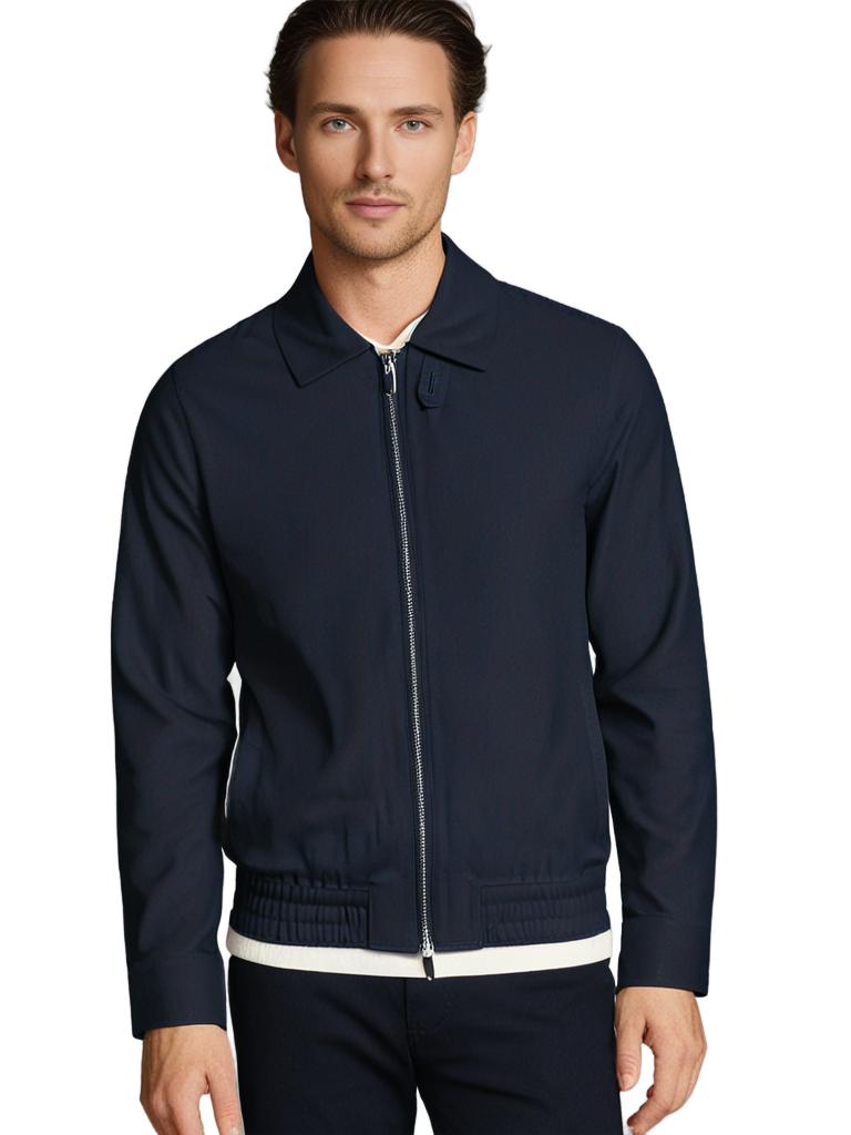 McKINNON & CO Herringbone Casual Jacket NAVY - Henry Bucks
