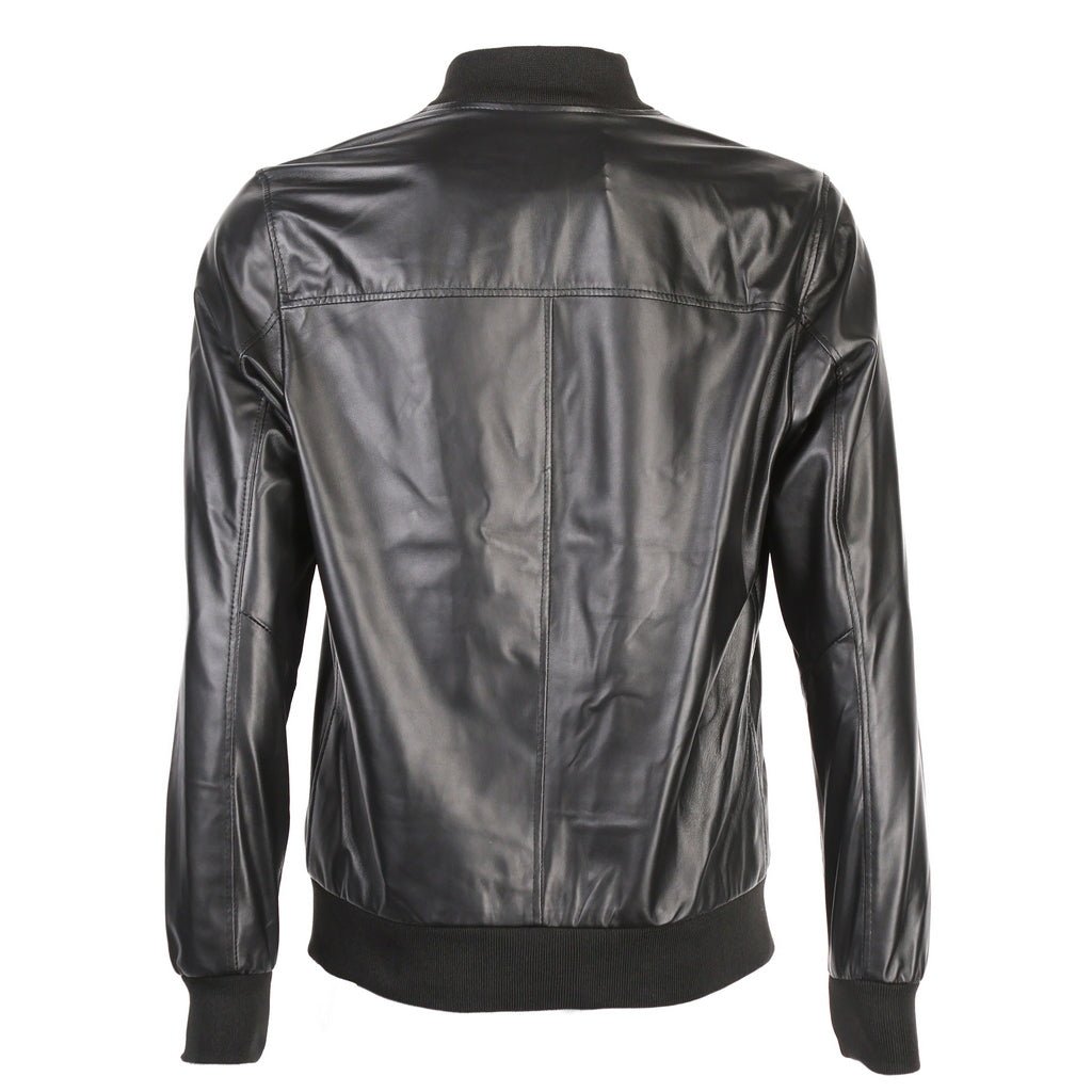 MCKINNON & CO Nappa Leather Bomber Jacket BLACK REG - Henry Bucks