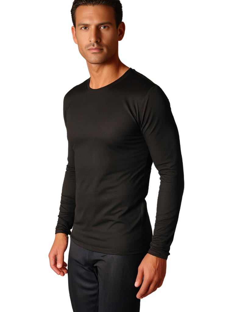 MCKINNON & CO Plain Jersey Long Sleeve T-Shirt BLACK - Henry Bucks