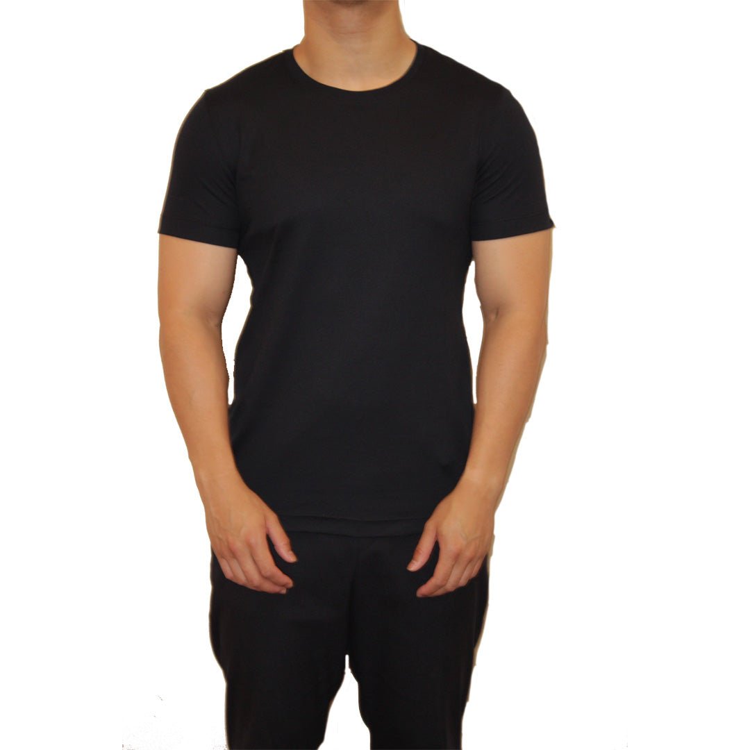 MCKINNON & CO Plain Jersey Short Sleeve T - Shirt BLACK - Henry BucksT - Shirts61AW240023 - BLCK - SM