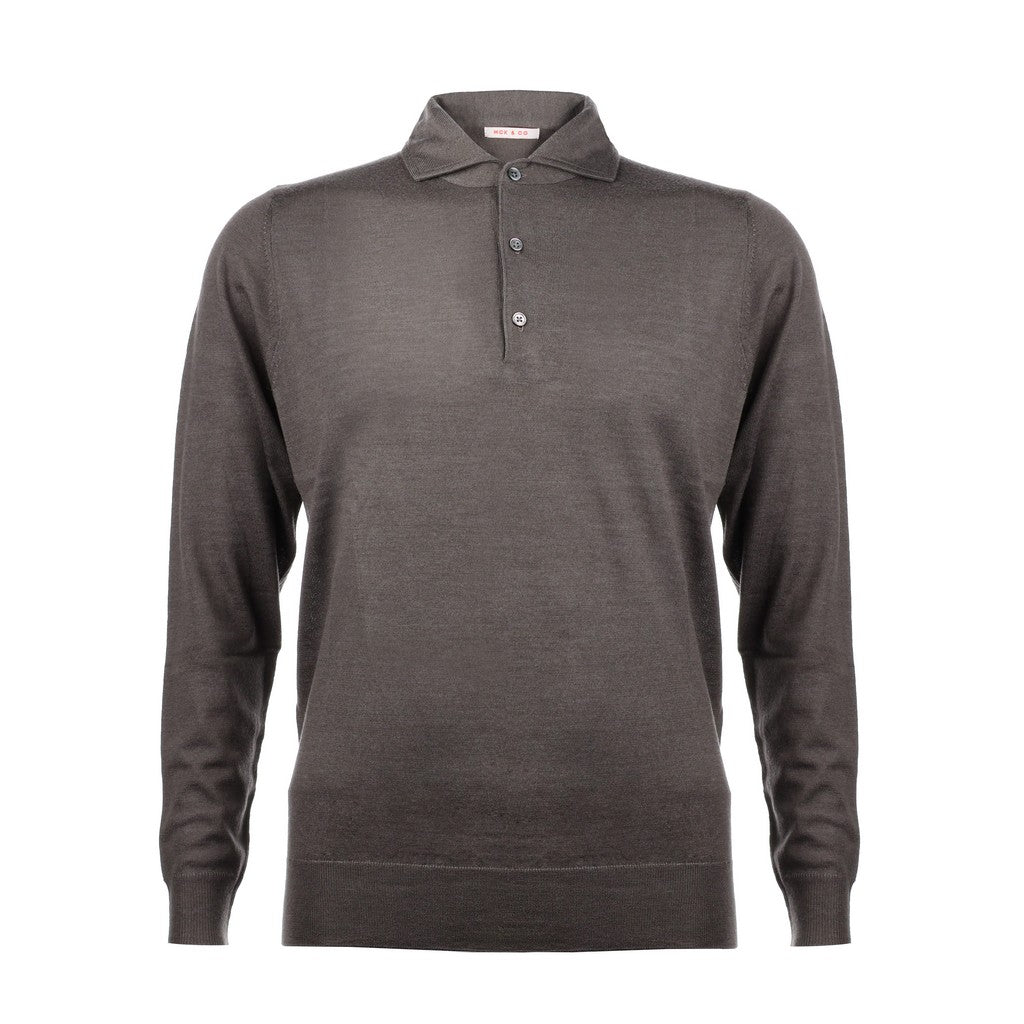 MCKINNON & CO Polo Button Knit WARM GREY - Henry Bucks