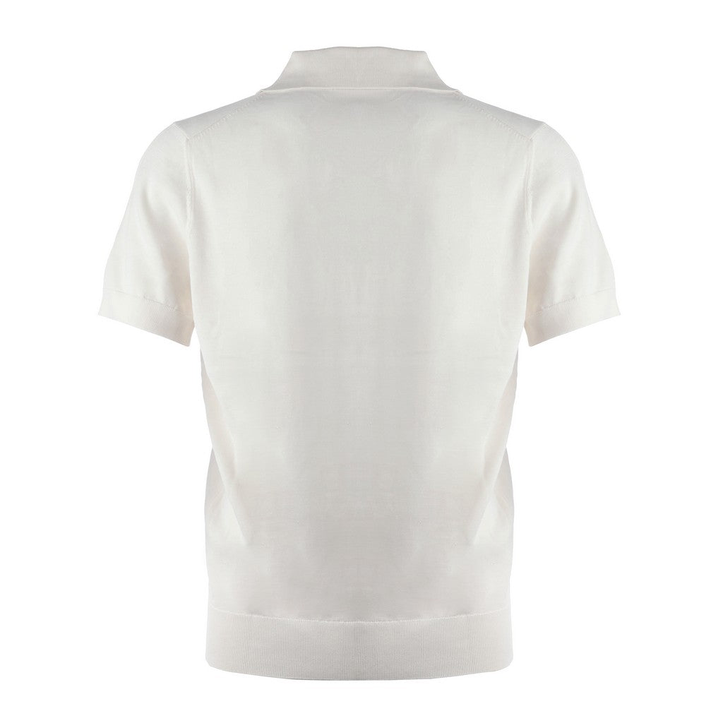 MCKINNON & CO Silk Cotton Polo WHITE - Henry Bucks