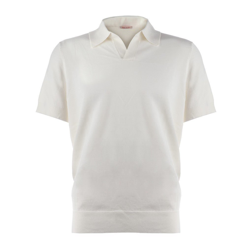MCKINNON & CO Silk Cotton Polo WHITE - Henry Bucks