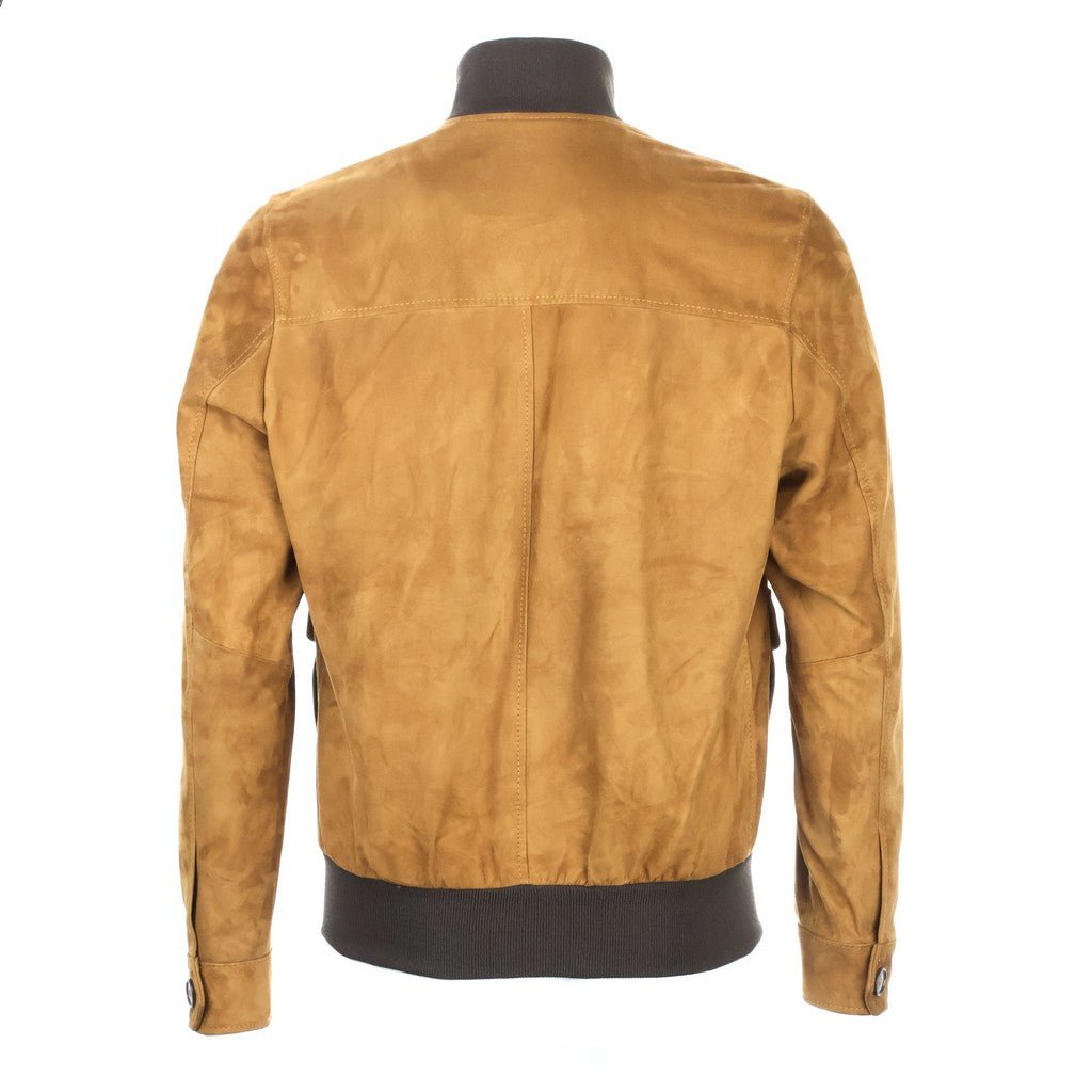 McKINNON & CO Suede Leather Bomber Jacket TAN/BROWN REG - Henry Bucks