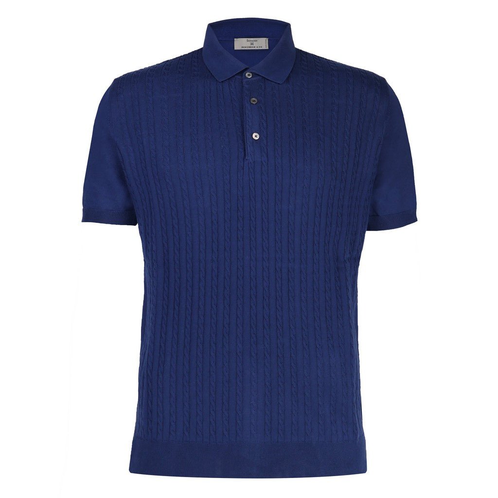 McKINNON & CO X FERRANTE Buttoned Polo NAVY - Henry Bucks