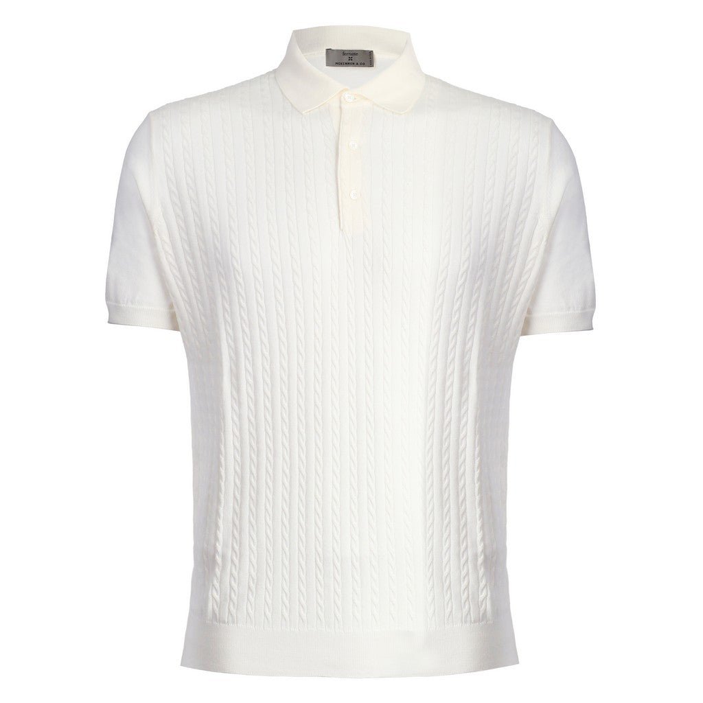 McKINNON & CO X FERRANTE Buttoned Polo WHITE - Henry Bucks