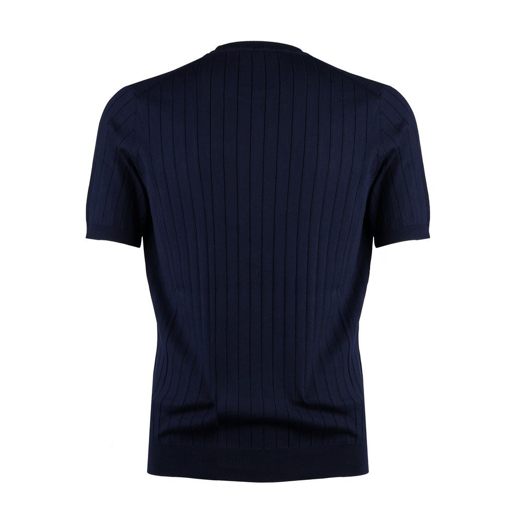 McKINNON & CO X FERRANTE Cotton Crew Neck Tee NAVY - Henry Bucks