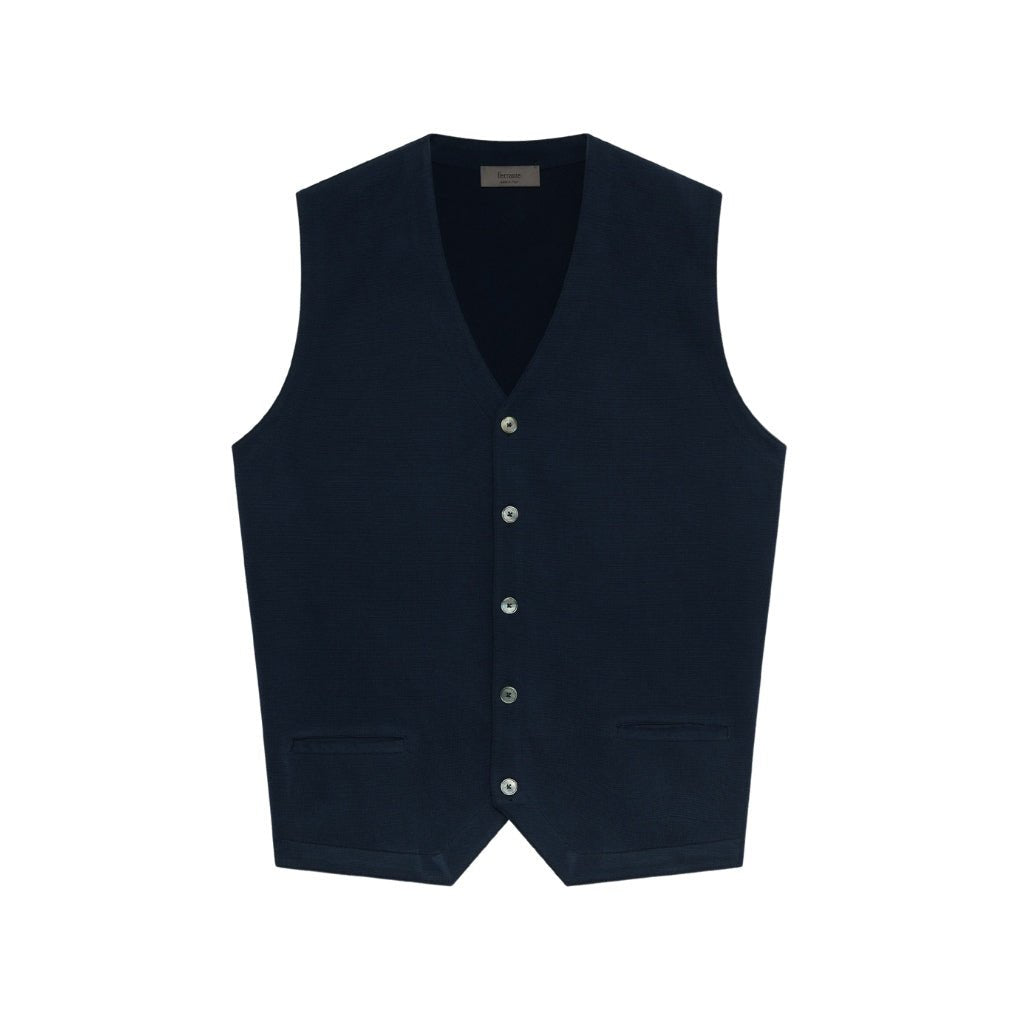 McKINNON & CO X FERRANTE Cotton Gilet NAVY - Henry Bucks