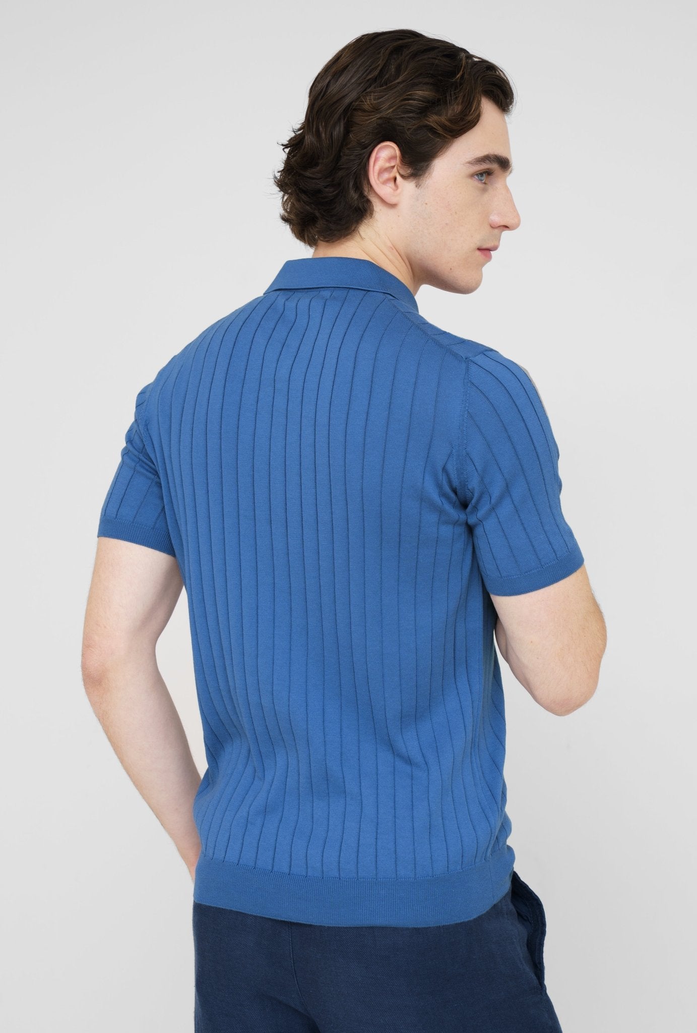 McKINNON & CO X FERRANTE Cotton Polo BLUE - Henry Bucks