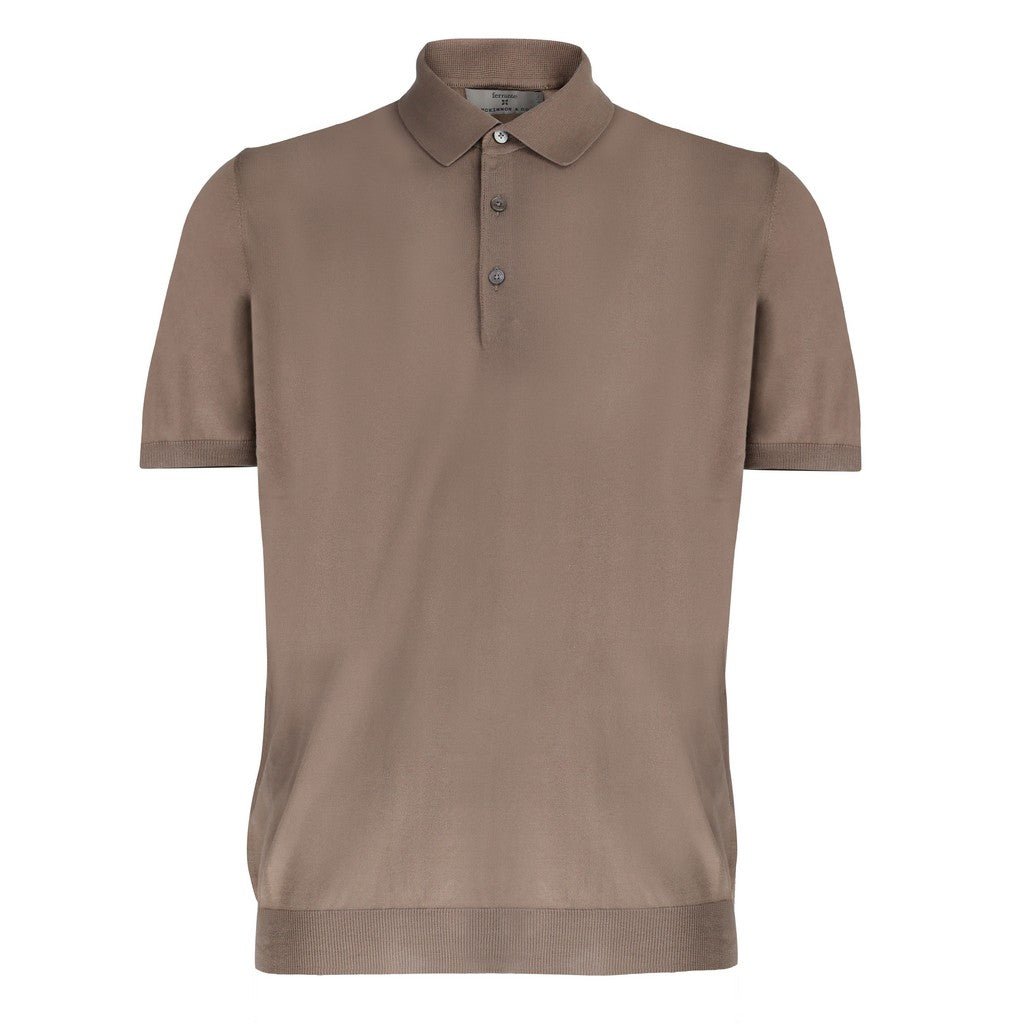 McKINNON & CO X FERRANTE Cotton Polo BROWN - Henry Bucks