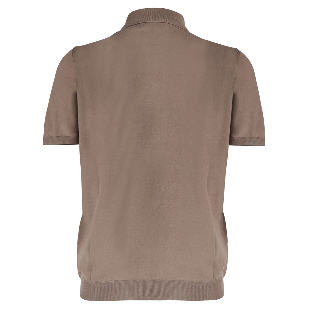 McKINNON & CO X FERRANTE Cotton Polo BROWN - Henry Bucks