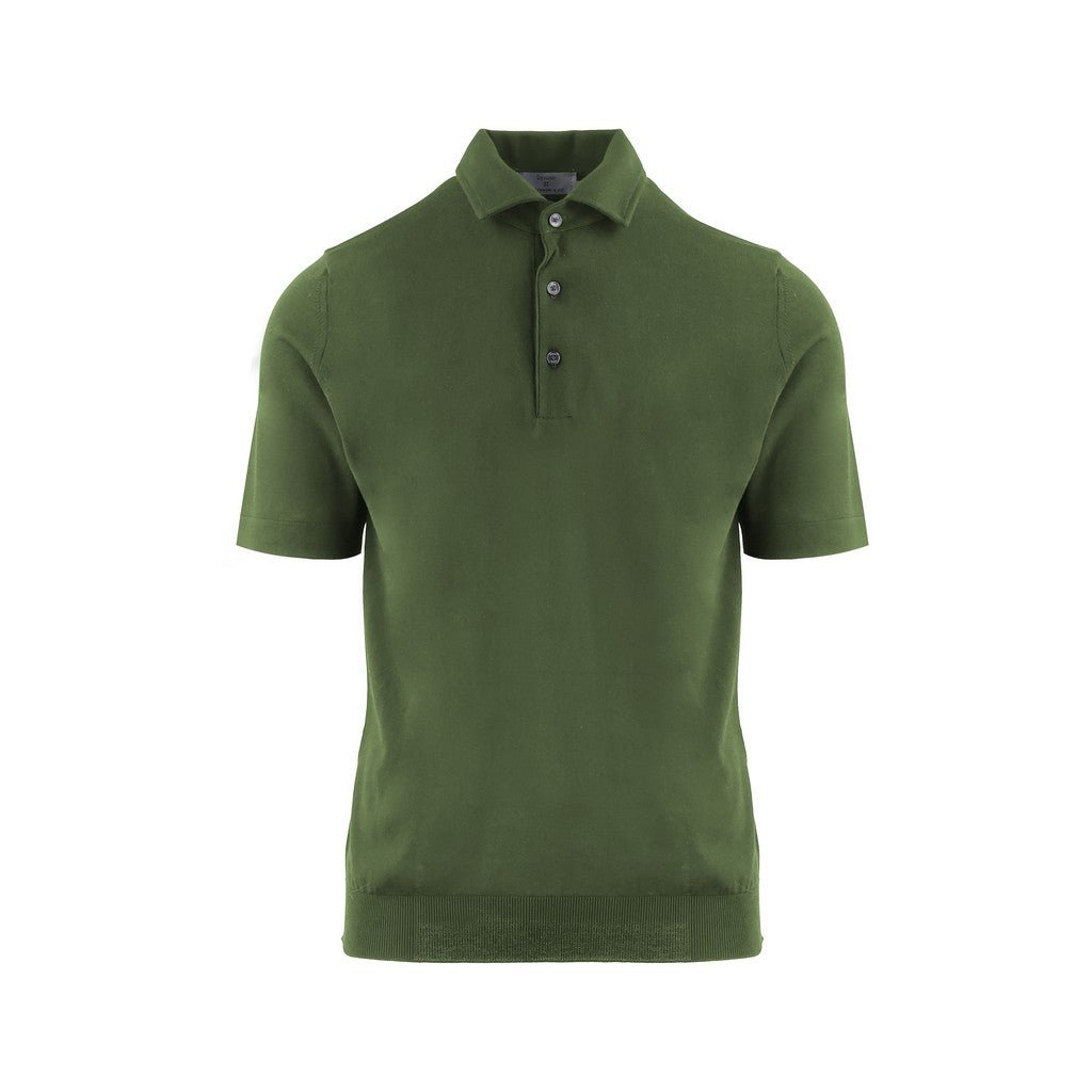 McKINNON & CO X FERRANTE Cotton Short Sleeve Polo OLIVE - Henry Bucks