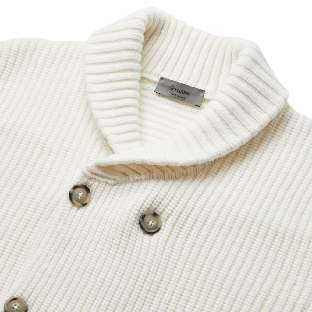 McKINNON & CO X FERRANTE Double Breasted Wool Jacket BEIGE - Henry Bucks