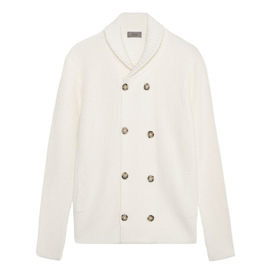 McKINNON & CO X FERRANTE Double Breasted Wool Jacket BEIGE - Henry Bucks