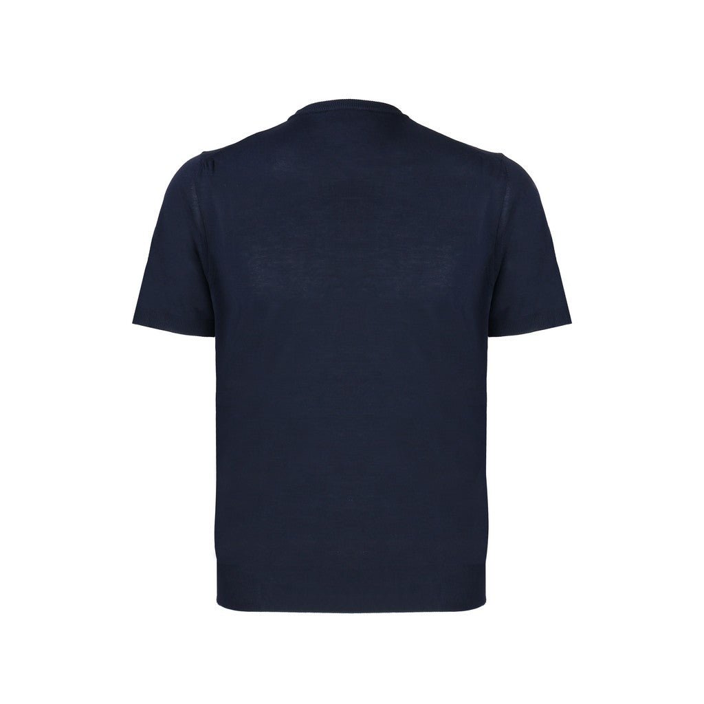 McKINNON & CO X FERRANTE Garment Dyed crew Neck T-Shirt NAVY - Henry Bucks