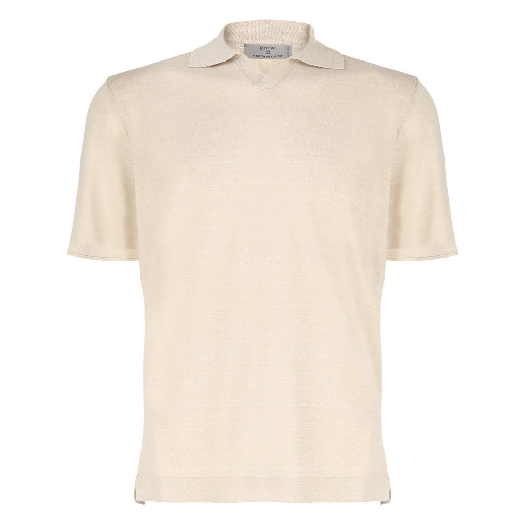 McKINNON & CO X FERRANTE Linen Polo BEIGE - Henry Bucks