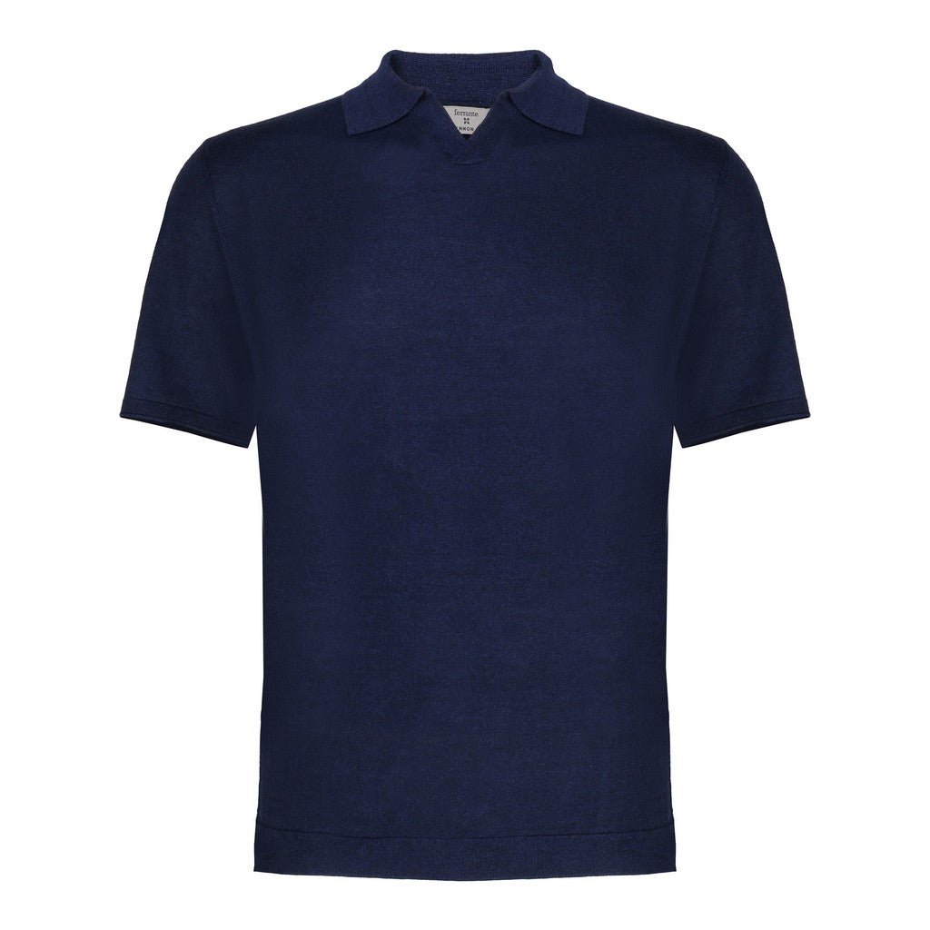 McKINNON & CO X FERRANTE Linen Polo NAVY - Henry Bucks