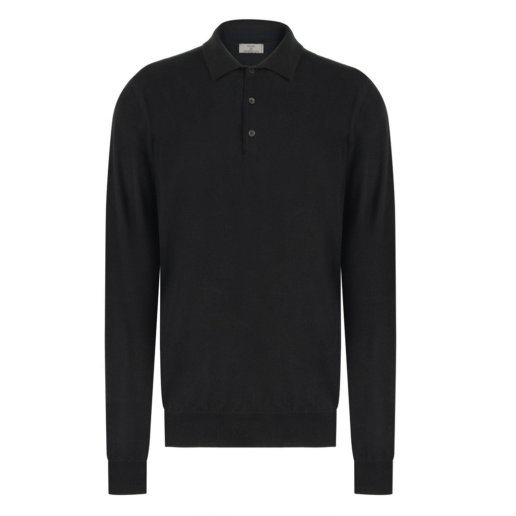 MCKINNON & CO X FERRANTE Merino Button Front BLACK - Henry Bucks