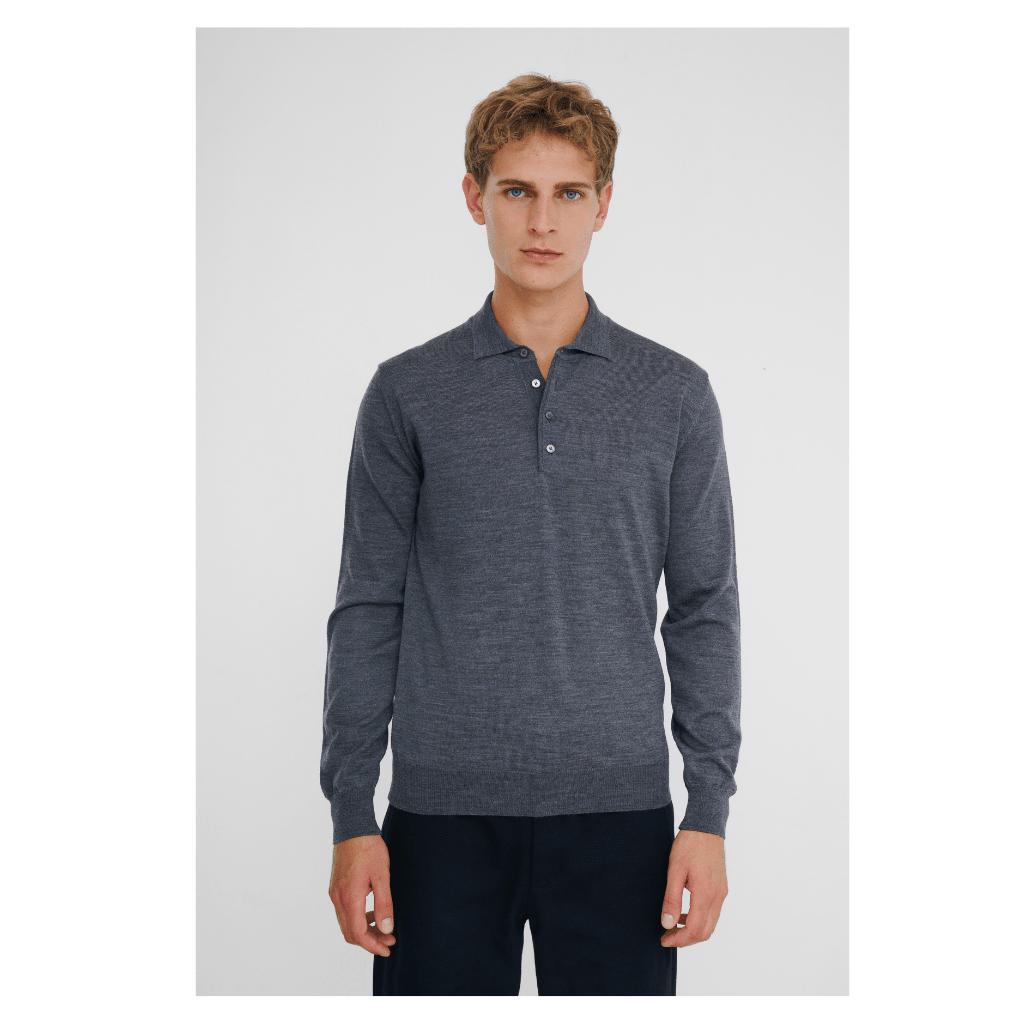 MCKINNON & CO X FERRANTE Merino Button Front GREY - Henry Bucks
