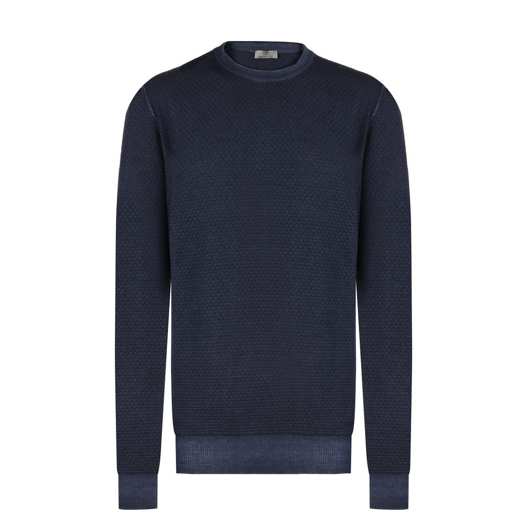 MCKINNON & CO X FERRANTE Merino Button Front Knit NAVY - Henry Bucks