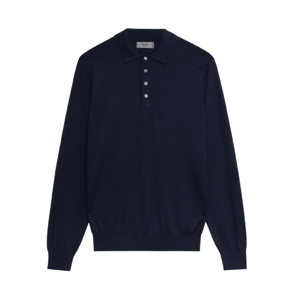 MCKINNON & CO X FERRANTE Merino Button Front NAVY - Henry Bucks