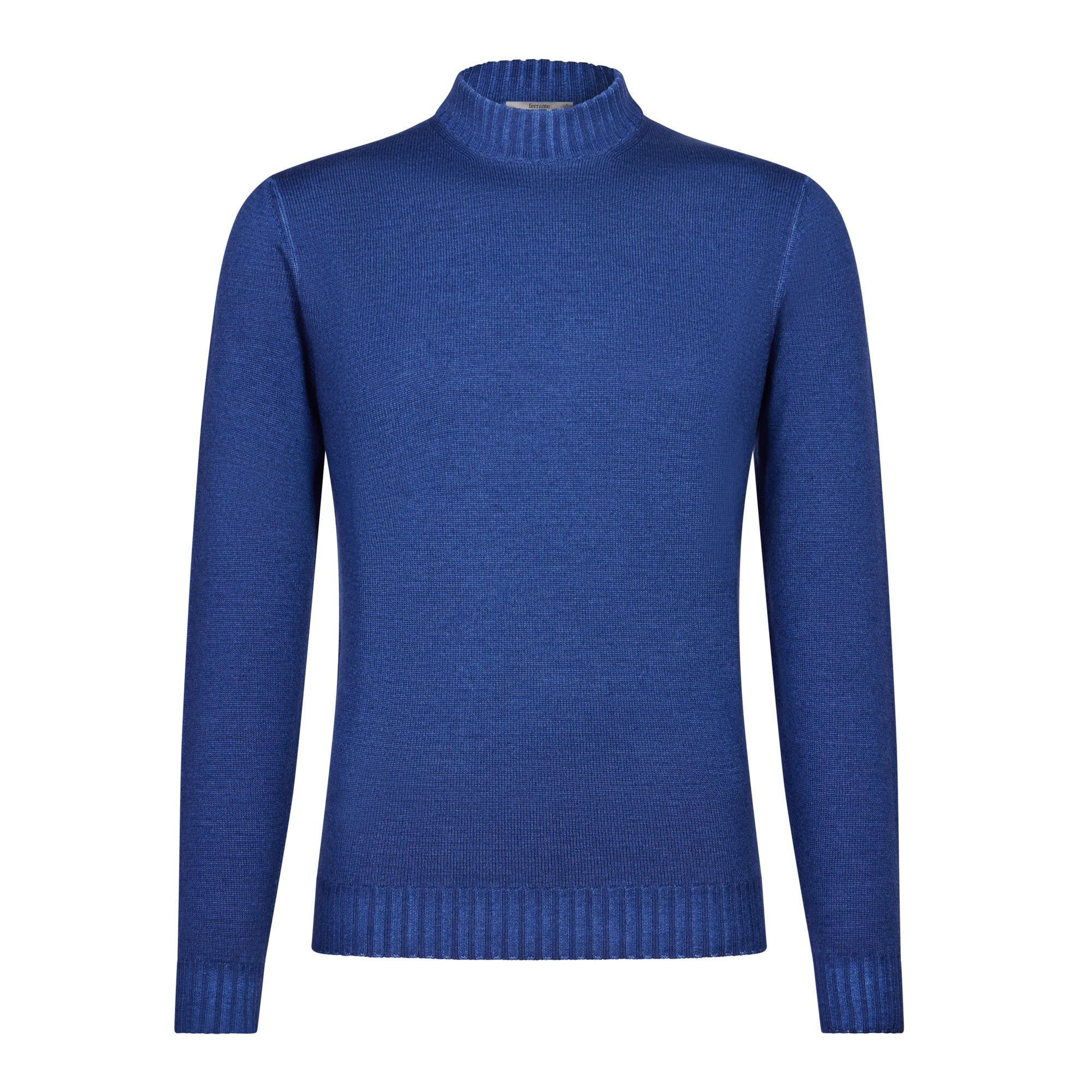 MCKINNON & CO X FERRANTE Merino Mockneck BLUE DENIM - Henry BucksKnitwear38AW240058 - BLUDEN - 50