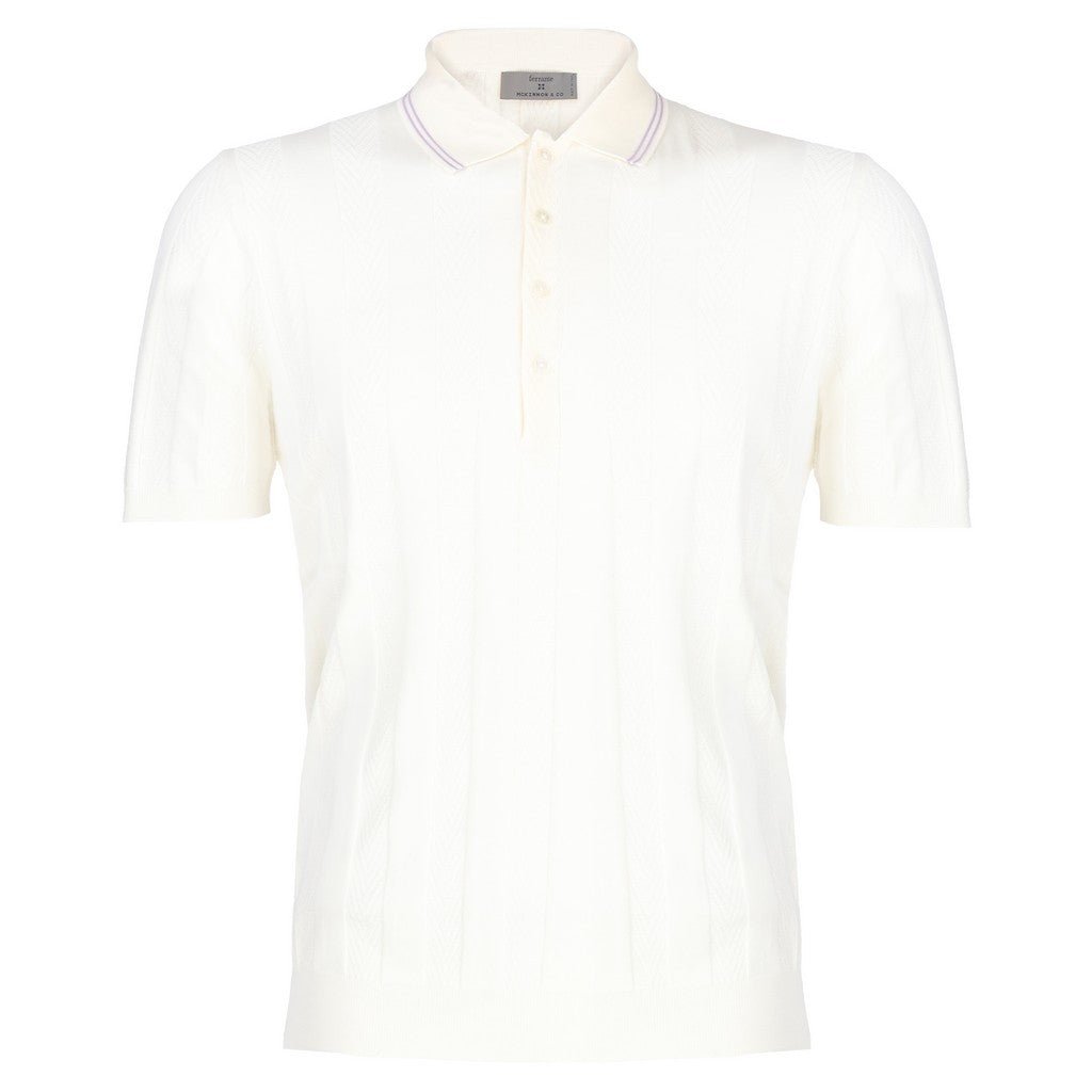 McKINNON & CO X FERRANTE Organic Cotton Polo WHITE - Henry Bucks