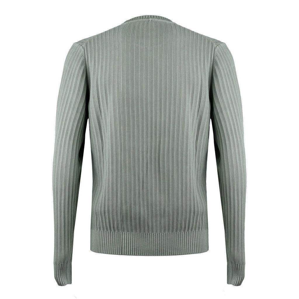 McKINNON & CO X FERRANTE Ribbed Crewneck Long Sleeve Shirt KHAKI - Henry Bucks