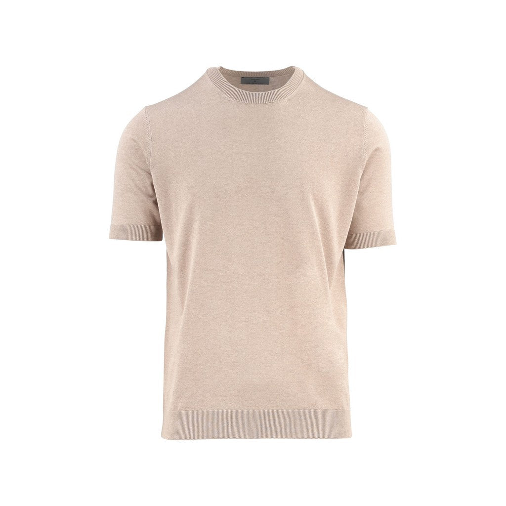McKINNON & CO X FERRANTE Silk/Cotton Crew Neck BEIGE - Henry Bucks