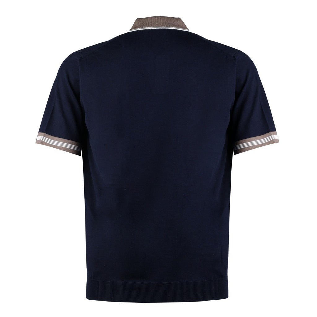McKINNON & CO X FERRANTE Skipper Polo BROWN/NAVY - Henry Bucks