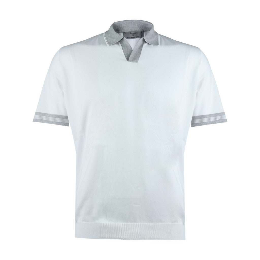 McKINNON & CO X FERRANTE Skipper Polo WHITE/GREY - Henry Bucks