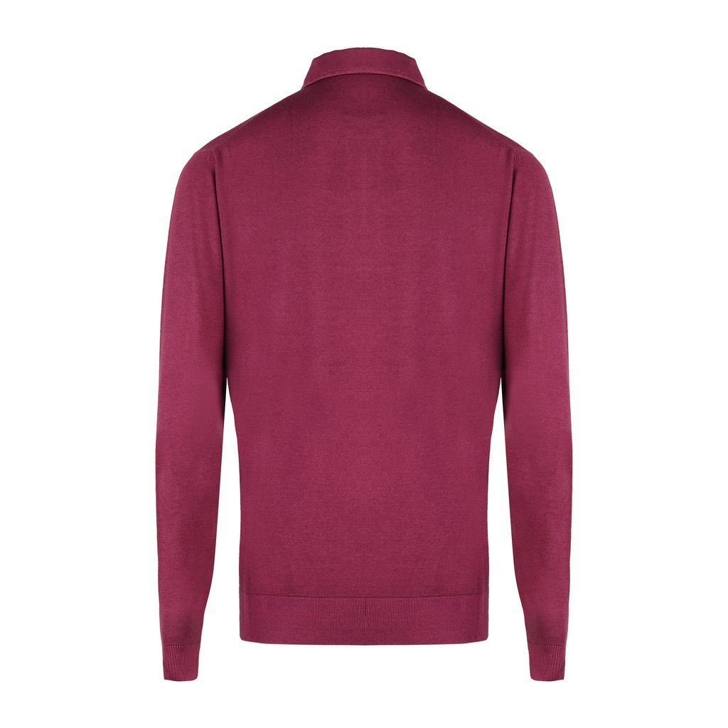 MCKINNON & CO x FERRANTE Wool Silk Button Front BURGUNDY - Henry Bucks