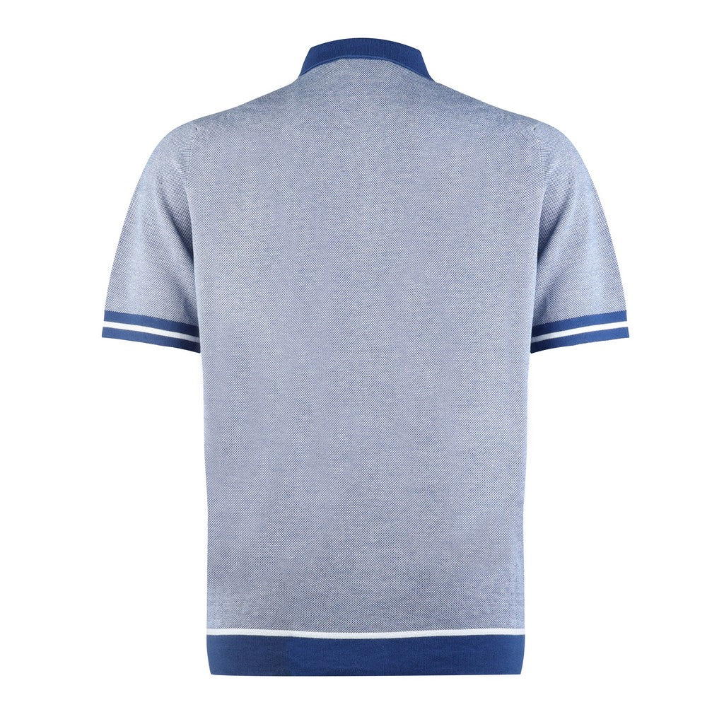 McKINNON & CO X FERRANTE Zip Cotton Polo NAVY - Henry Bucks