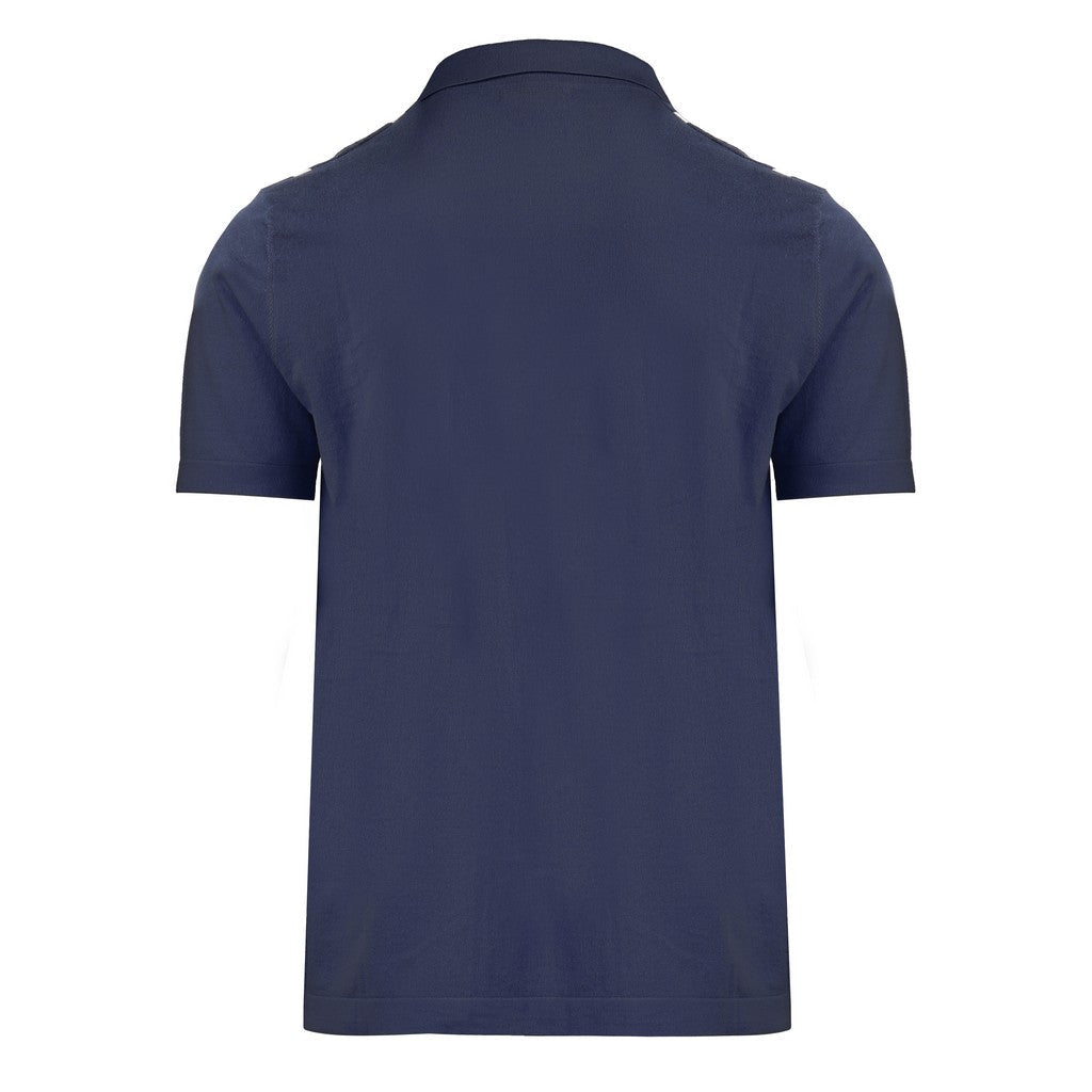 MCKINNON Cotton Textured Zip Knit NAVY - Henry Bucks