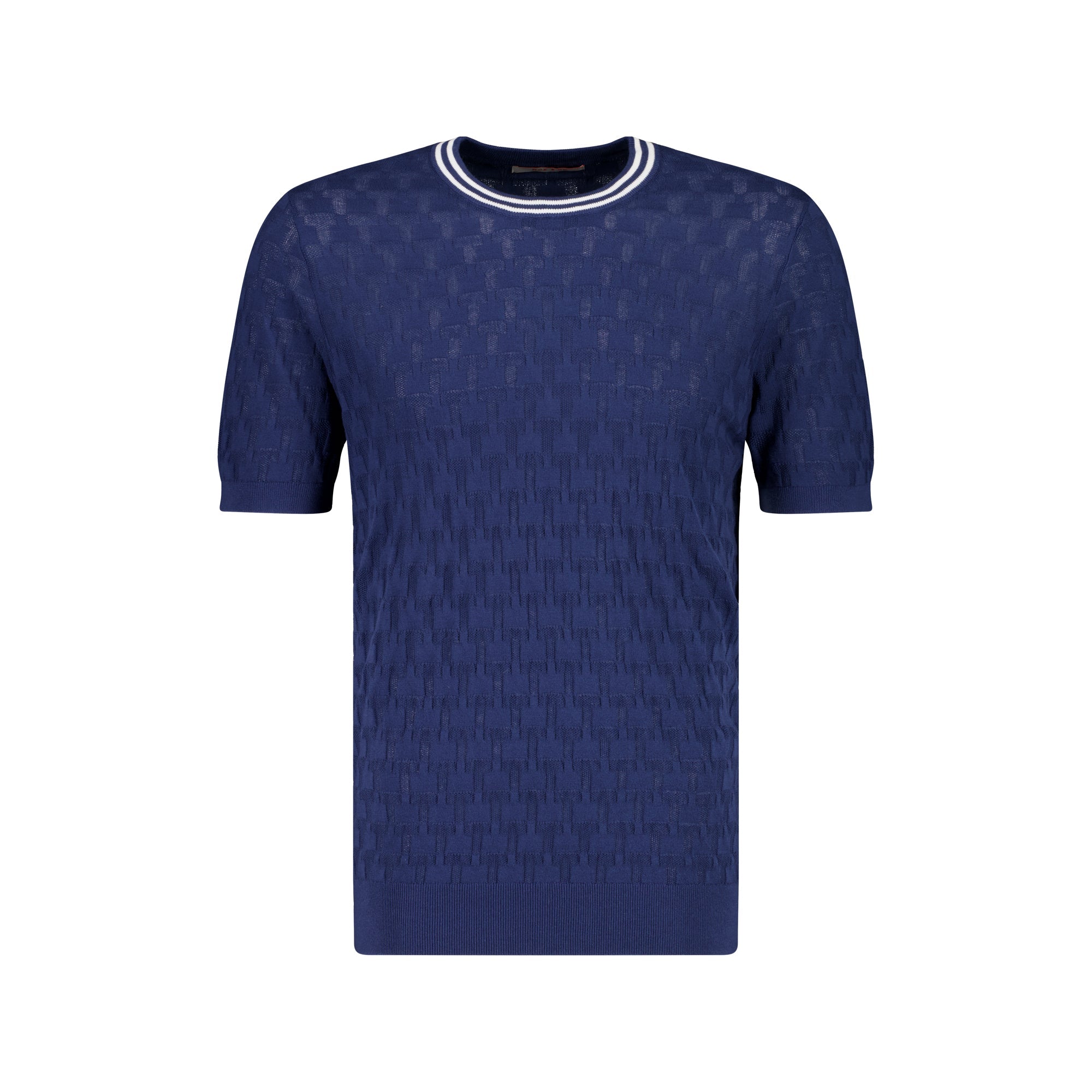 MCKINNON Crew Neck Short Sleeve Check Shirt NAVY - Henry BucksT - Shirts61SS230011 - NAVY - CN - M