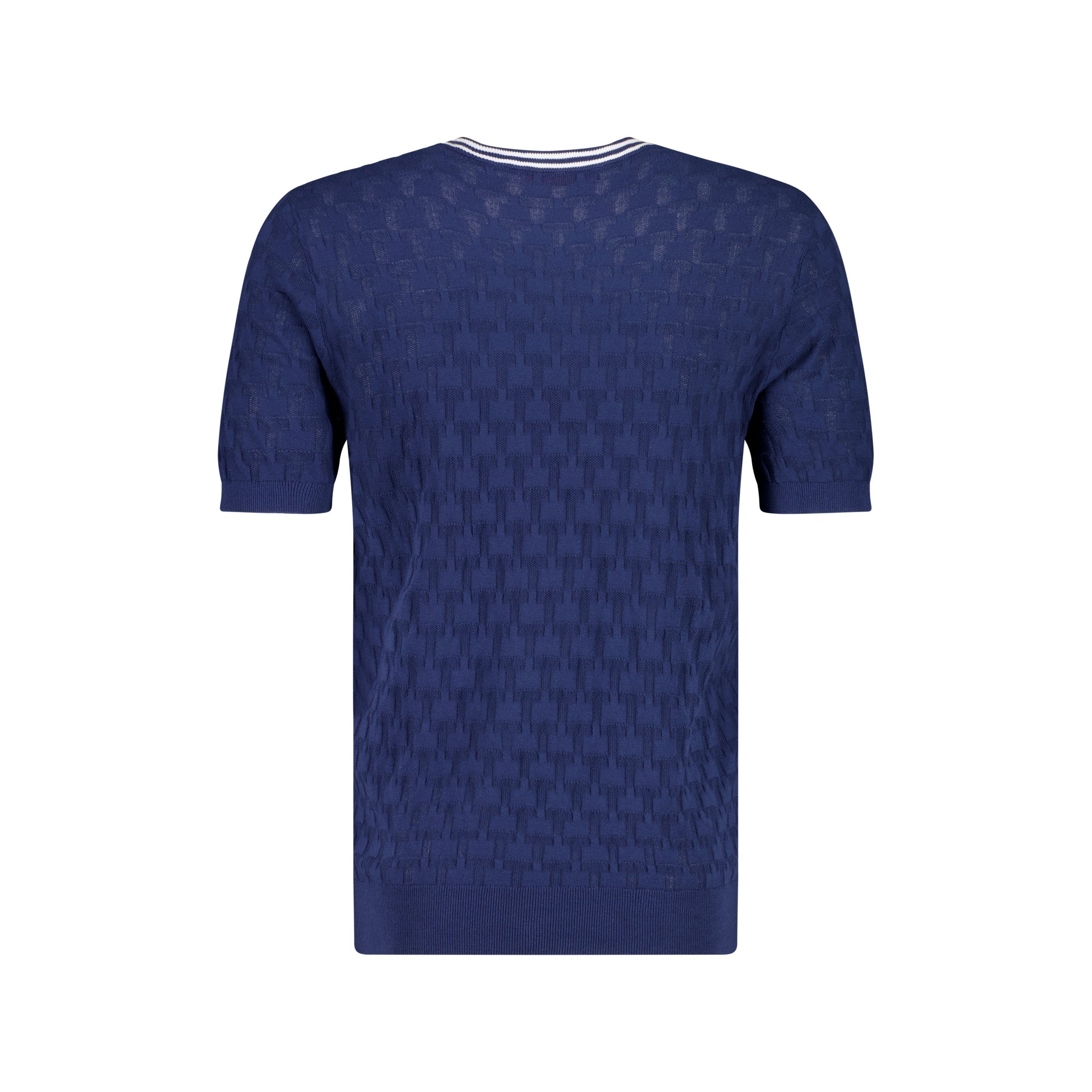 MCKINNON Crew Neck Short Sleeve Check Shirt NAVY - Henry BucksT - Shirts61SS230011 - NAVY - CN - M
